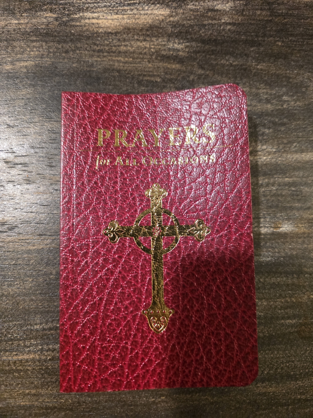 Prayer Book Pocket Journal - Red with Gold Cross Episcopal